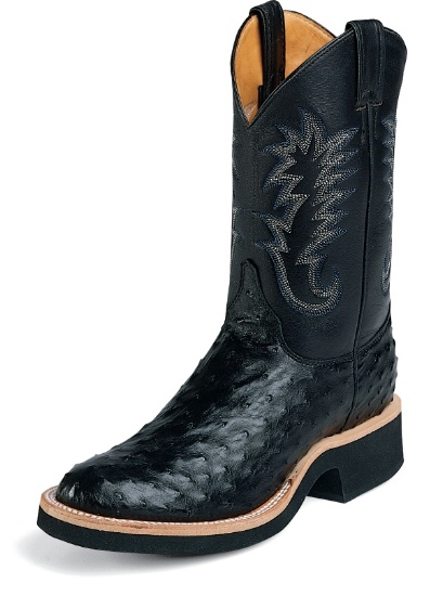 justin boots ostrich round toe
