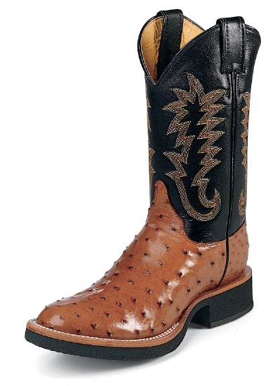 mens round toe ostrich boots