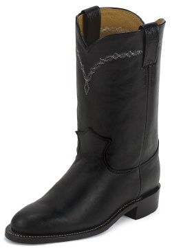 Justin L3803 Ladies Classic Roper Boot with Black Chester Cowhide Foot ...