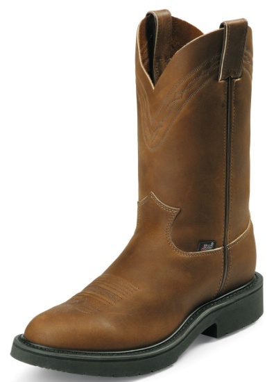 Justin 4865 Men's Double Comfort Collection Work Boot with Aged Bark ...