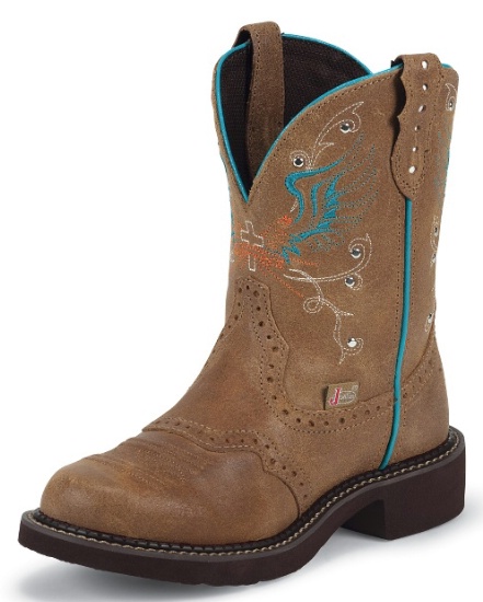 Justin L9603 Ladies Gypsy Western Boot with Toast Brown Cowhide Foot ...