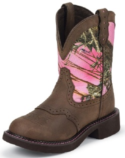 Justin L9610 Ladies Gypsy Western Boot with Aged Bark Cowhide Foot with ...