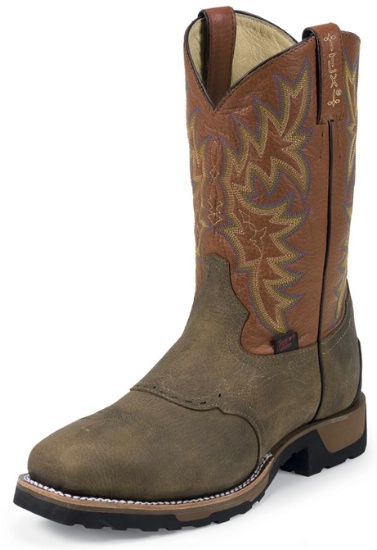 round toe western work boots